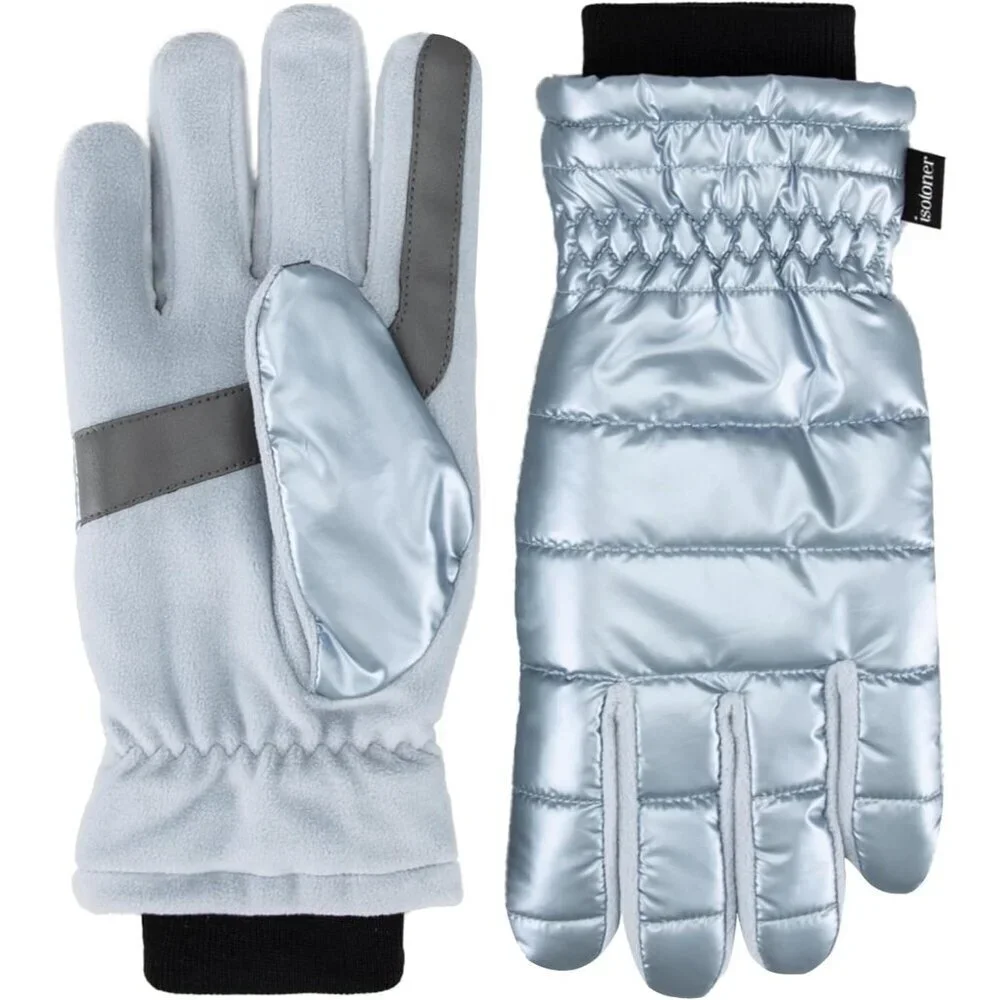 Women's Blue Fog Water Repellent Sleekheat Gloves Touchscreen Iridescent Flip